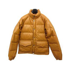 メンズ アベイシングエイプ A BATHING APE LEATHER CLASSIC DOWN JKT シープスキン